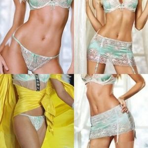 Victoria's Secret Vintage Very Sexy Seductive Lace Garter Skirt & Panty Set NWT